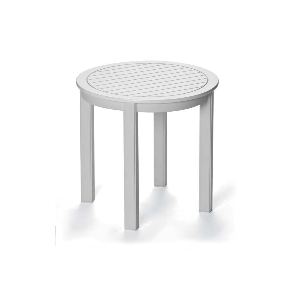 Telescope 21" Round MGP Slat Top End Table 5146P5S01 - Snow