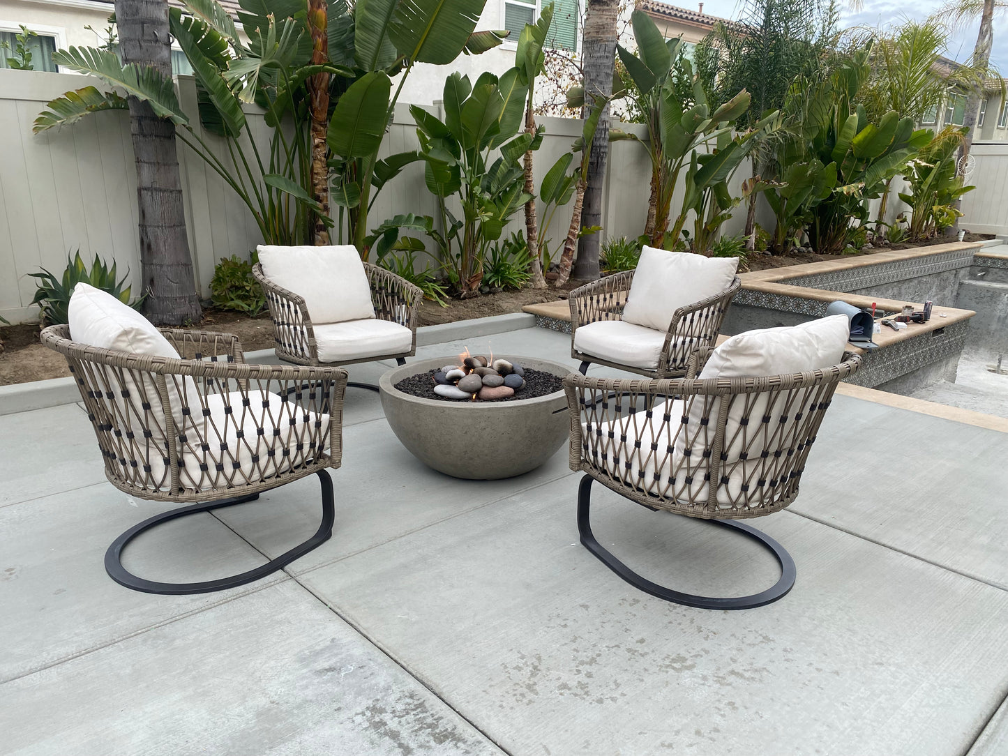 36" American Fyre Designs Fire Bowl Light Bassalt 732-LB-11-M6NC