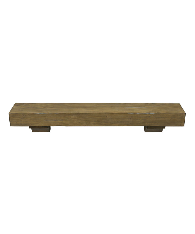 Pearl Mantels 48" Shenandoah Wood Fireplace Mantel Shelf with Corbels 412-48-10 - Dune Distressed