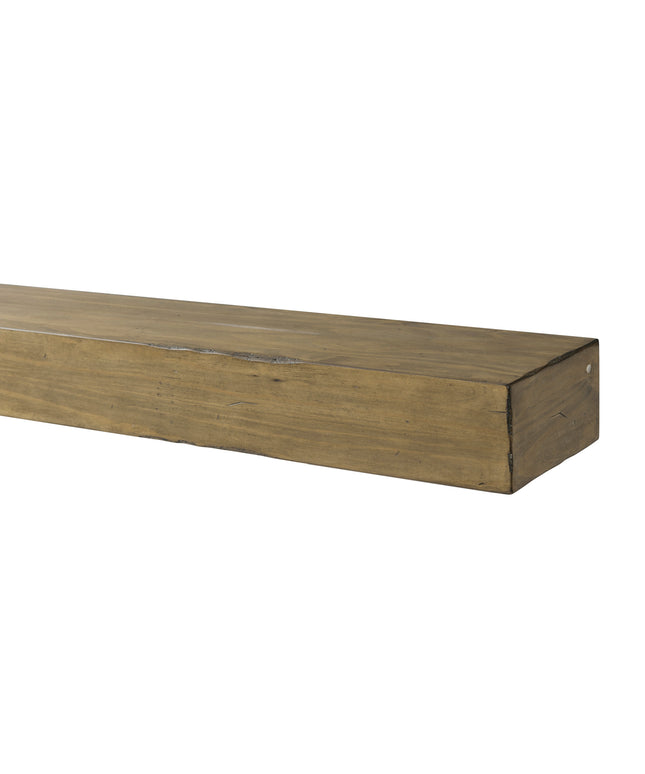 Pearl Mantels 48" Shenandoah Wood Fireplace Mantel Shelf with Corbels 412-48-10 - Dune Distressed