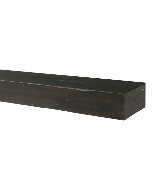 Pearl Mantels 48" Shenandoah Wood Fireplace Mantel Shelf with Corbels 412-48-20 - Espresso Distressed