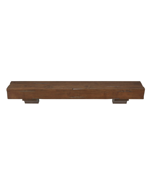 Pearl Mantels 60" Shenandoah Wood Fireplace Mantel Shelf with Corbels 412-60-70 - Cherry Distressed
