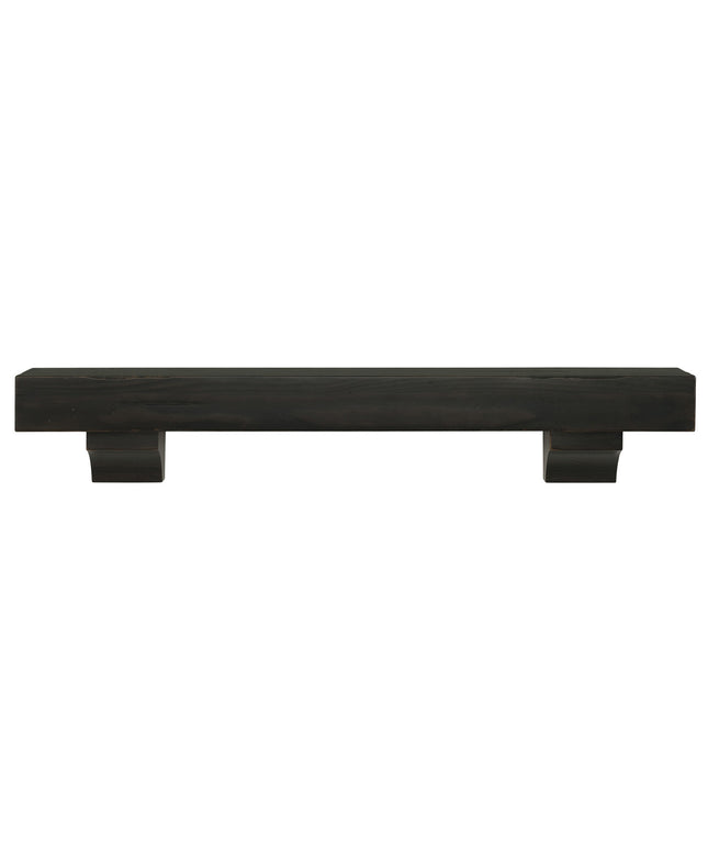 Pearl Mantels 72" Shenandoah Wood Fireplace Mantel Shelf with Corbels 412-72-20 - Espresso Distressed