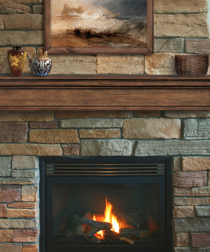 Pearl Mantels 72" Savannah Wood Fireplace Mantel Shelf 420-72-15 - Taos