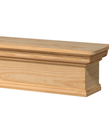 Pearl Mantels 48" Savannah Wood Fireplace Mantel Shelf 420-48 - Unfinished