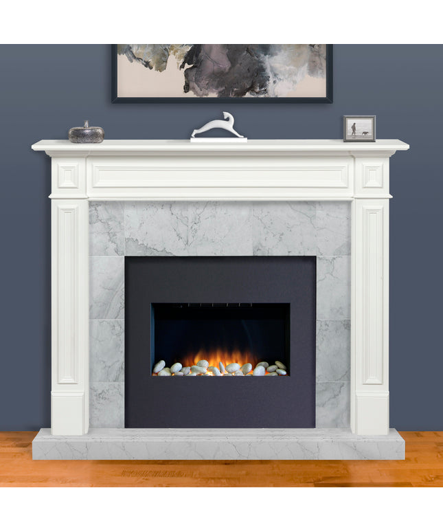 Pearl Mantels 64"W x 52"H x 8"D Mike MDF Fireplace Mantel Surround 525-48 - White