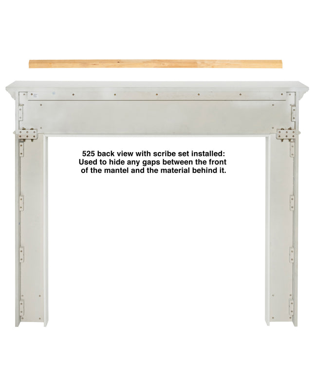 Pearl Mantels 64"W x 52"H x 8"D Mike MDF Fireplace Mantel Surround 525-48 - White