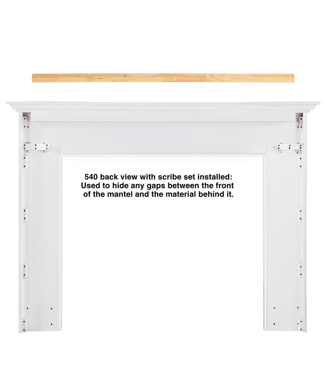 Pearl Mantels 72"W x 54"H x 8"D Marshall MDF Fireplace Mantel Surround 540-48 - White