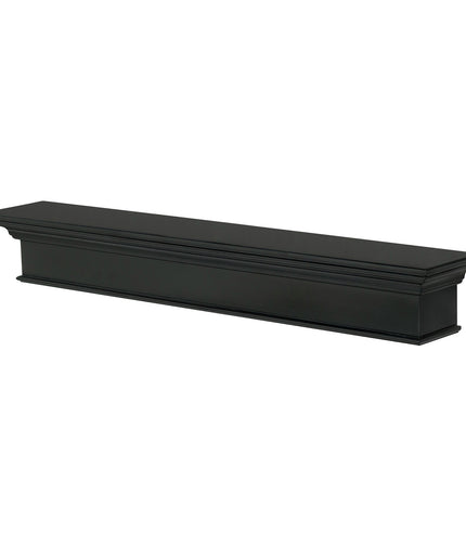 Pearl Mantels 72" Henry MDF Fireplace Mantel Shelf 610-72B - Black