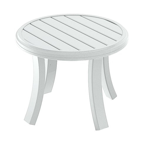 Tropitone Banchetto 24 Inch Round Tea Table 401183 - Snow