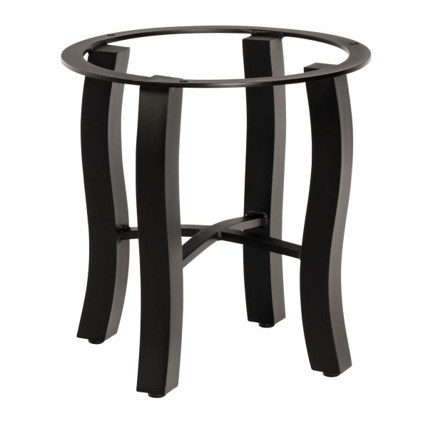 Woodard Hampton 22" Round End Table 05122 + 5P2400 - Textured Black
