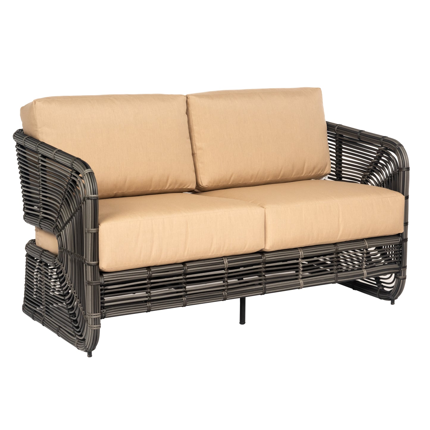 Woodard Carver Cushion Love Seat S675021 - Rumor Slate