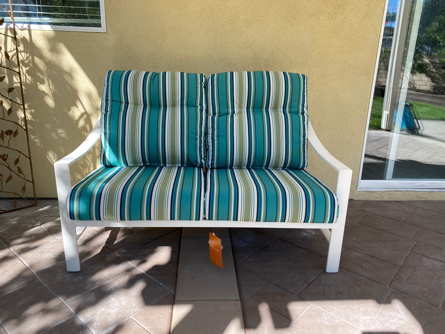 Tropitone Kenzo Cushion Love Seat 391414 - Shell / Seaglass