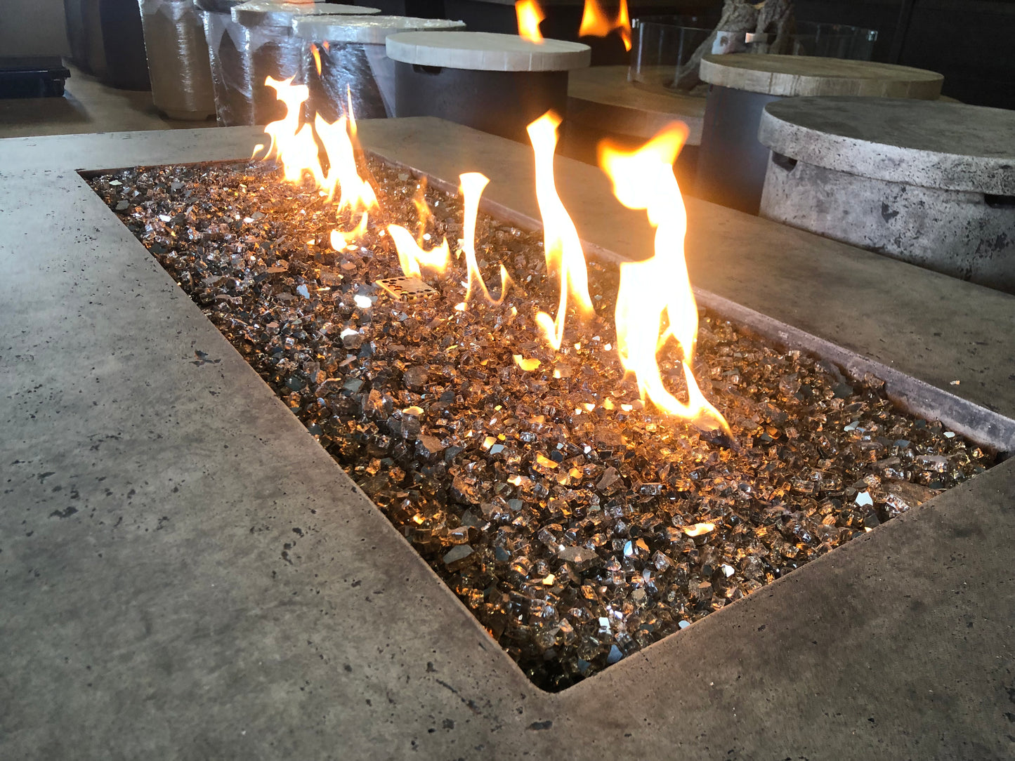 60" x 36" American Fyre Designs Iron Saddle Firepit Dark Bassalt 580-DB-11-M7