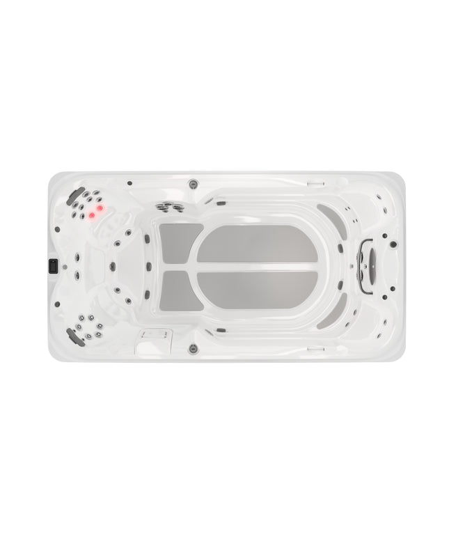 Jacuzzi® J-14™ PowerActive™ Swim Spa Package - Platinum Smoked Ebony