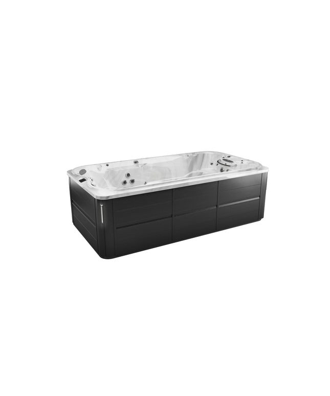 Jacuzzi® J-14™ PowerActive™ Swim Spa Package - Platinum Smoked Ebony