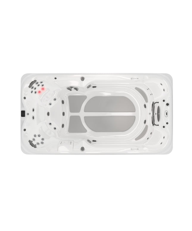 Jacuzzi® J-14™ PowerPro™ Swim Spa Package - Platinum Smoked Ebony