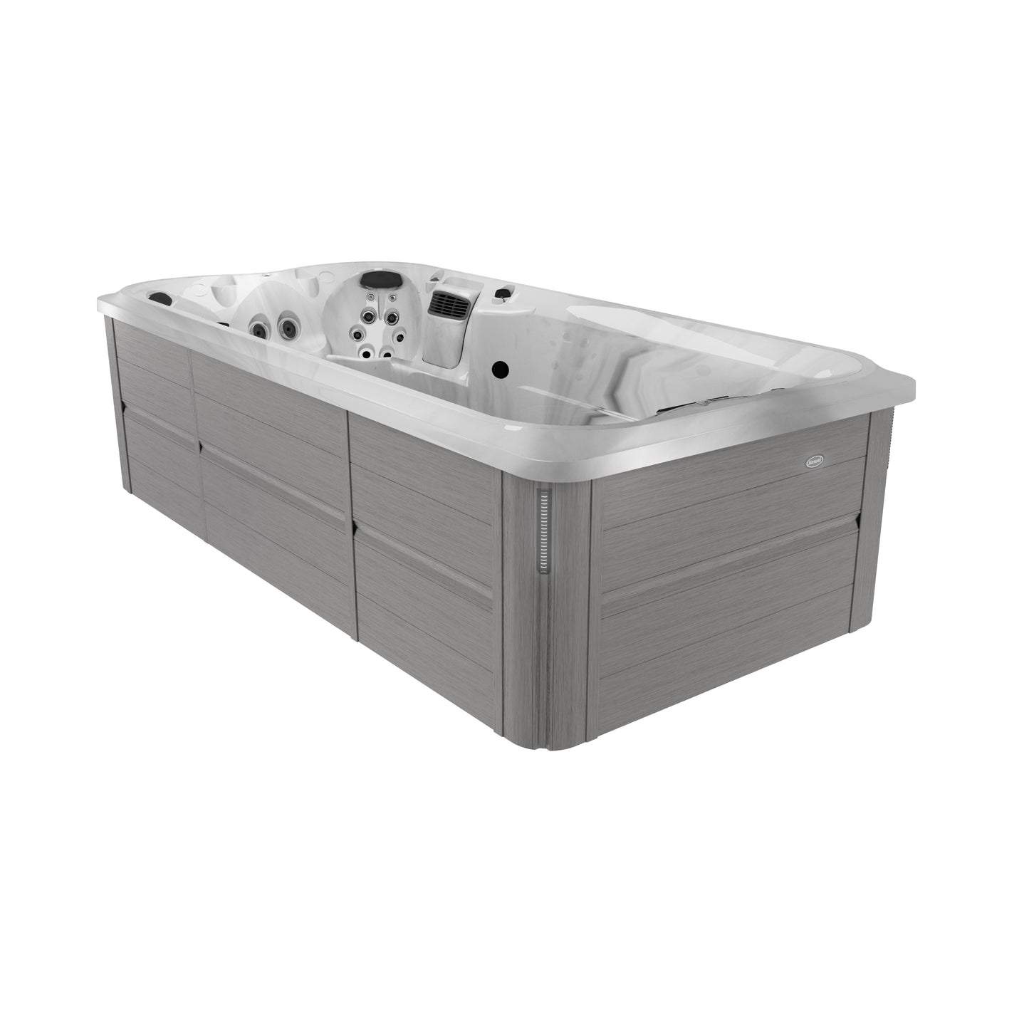 Jacuzzi® J-16™ PowerActive™ Swim Spa Package - Platinum Brushed Gray