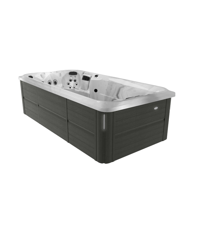 Jacuzzi® J-16™ PowerActive™ Swim Spa Package - Platinum Smoked Ebony
