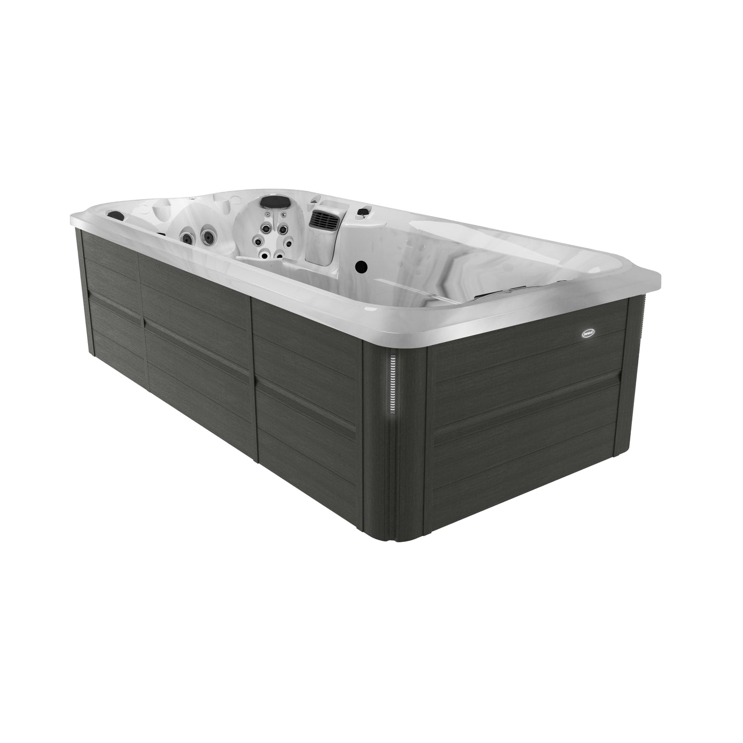 Jacuzzi® J-16™ PowerActive™ Swim Spa Package - Platinum Smoked Ebony