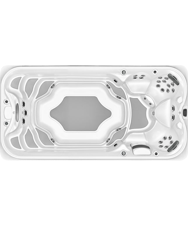 Jacuzzi® J-16™ PowerActive™ Swim Spa Package - Platinum Smoked Ebony