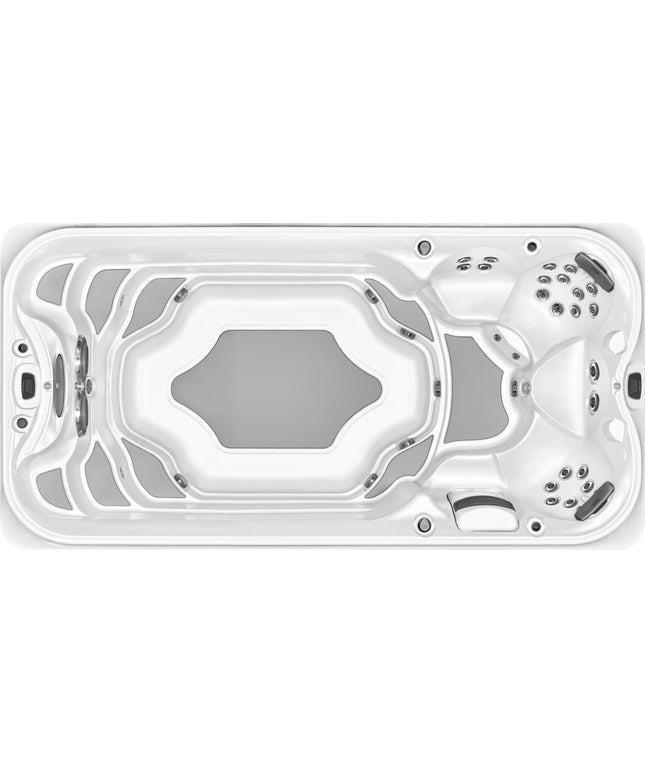 Jacuzzi® J-16™ PowerPro™ Swim Spa Package - Platinum Brushed Gray