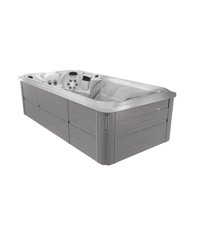Jacuzzi® J-16™ PowerPro™ Swim Spa Package - Platinum Brushed Gray