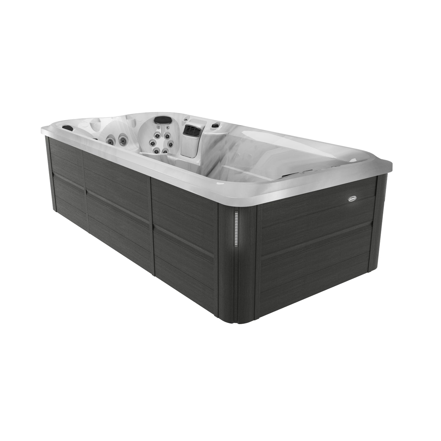 Jacuzzi® J-16™ PowerPro™ Swim Spa Package - Platinum Smoked Ebony