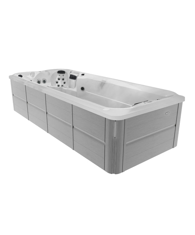 Jacuzzi® J-19™ PowerActive™ Swim Spa Package - Platinum Brushed Gray