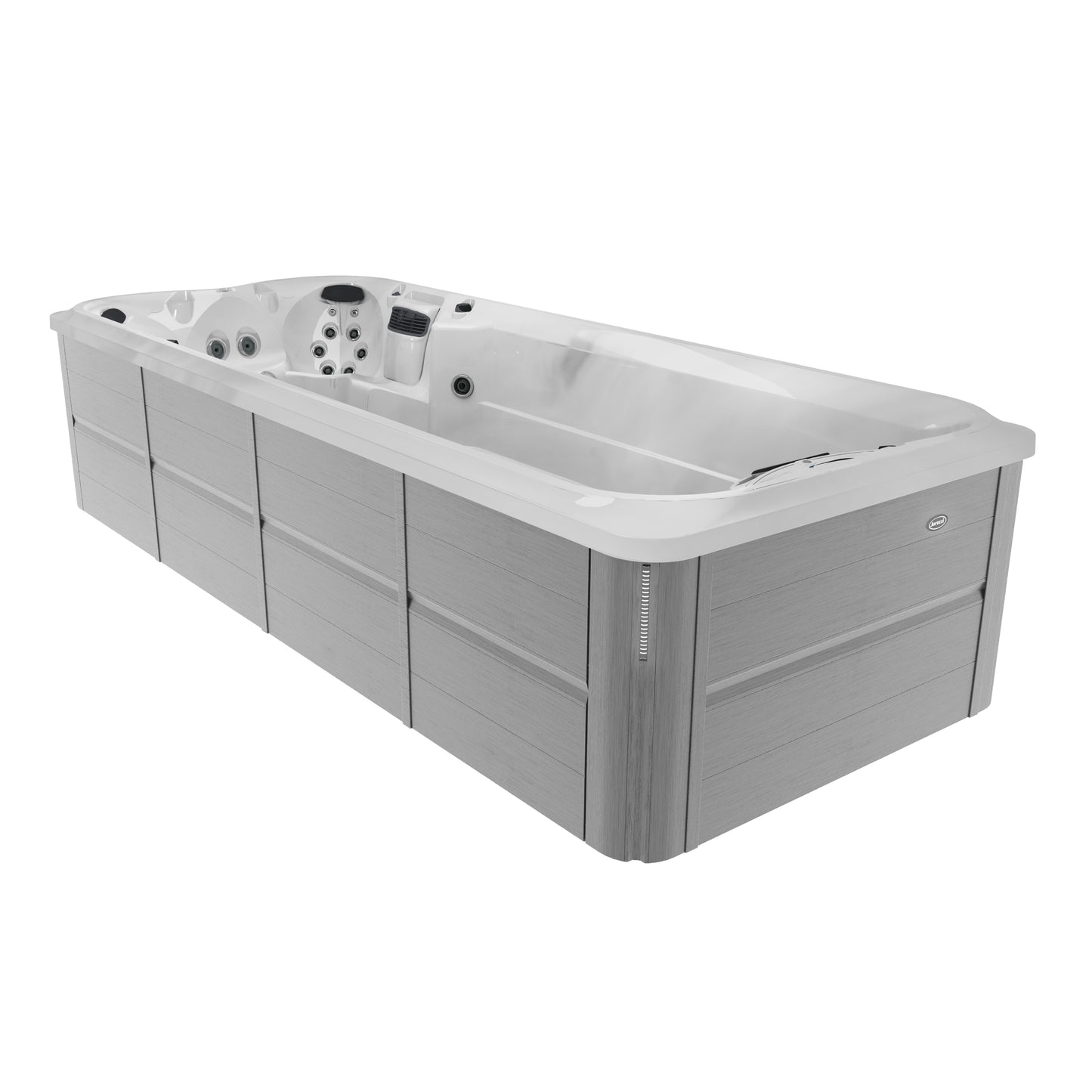 Jacuzzi® J-19™ PowerActive™ Swim Spa Package - Platinum Brushed Gray