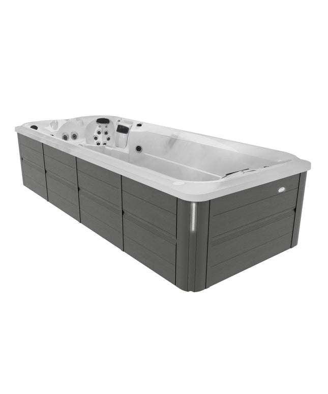 Jacuzzi® J-19™ PowerActive™ Swim Spa Package - Platinum Smoked Ebony