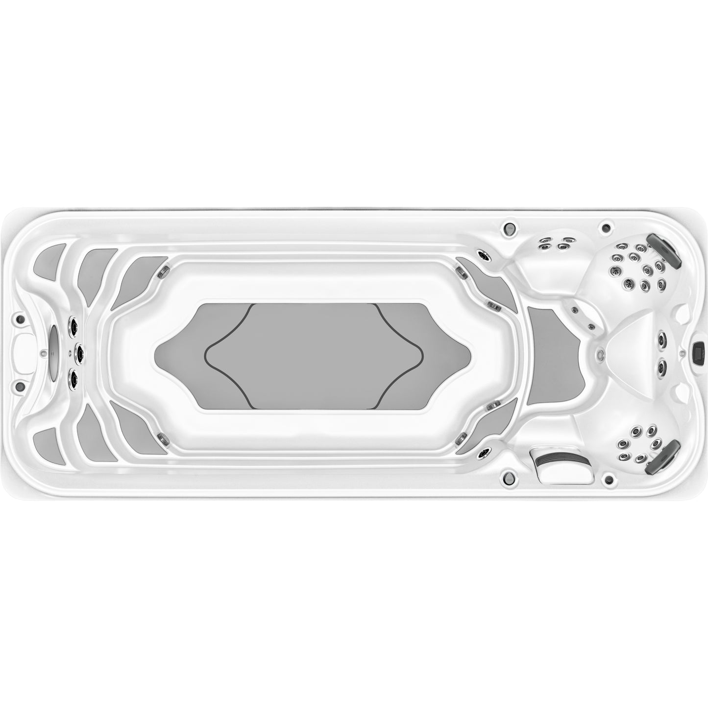 Jacuzzi® J-19™ PowerActive™ Swim Spa Package - Platinum Brushed Gray