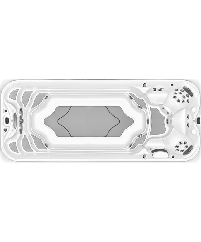 Jacuzzi® J-19™ PowerPro™ Swim Spa Package - Platinum Brushed Gray