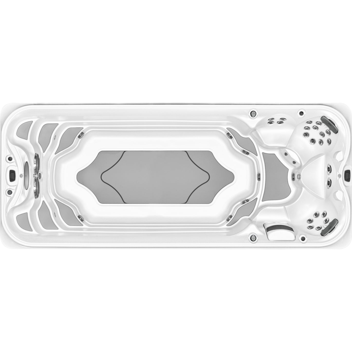 Jacuzzi® J-19™ PowerPro™ Swim Spa Package - Platinum Brushed Gray