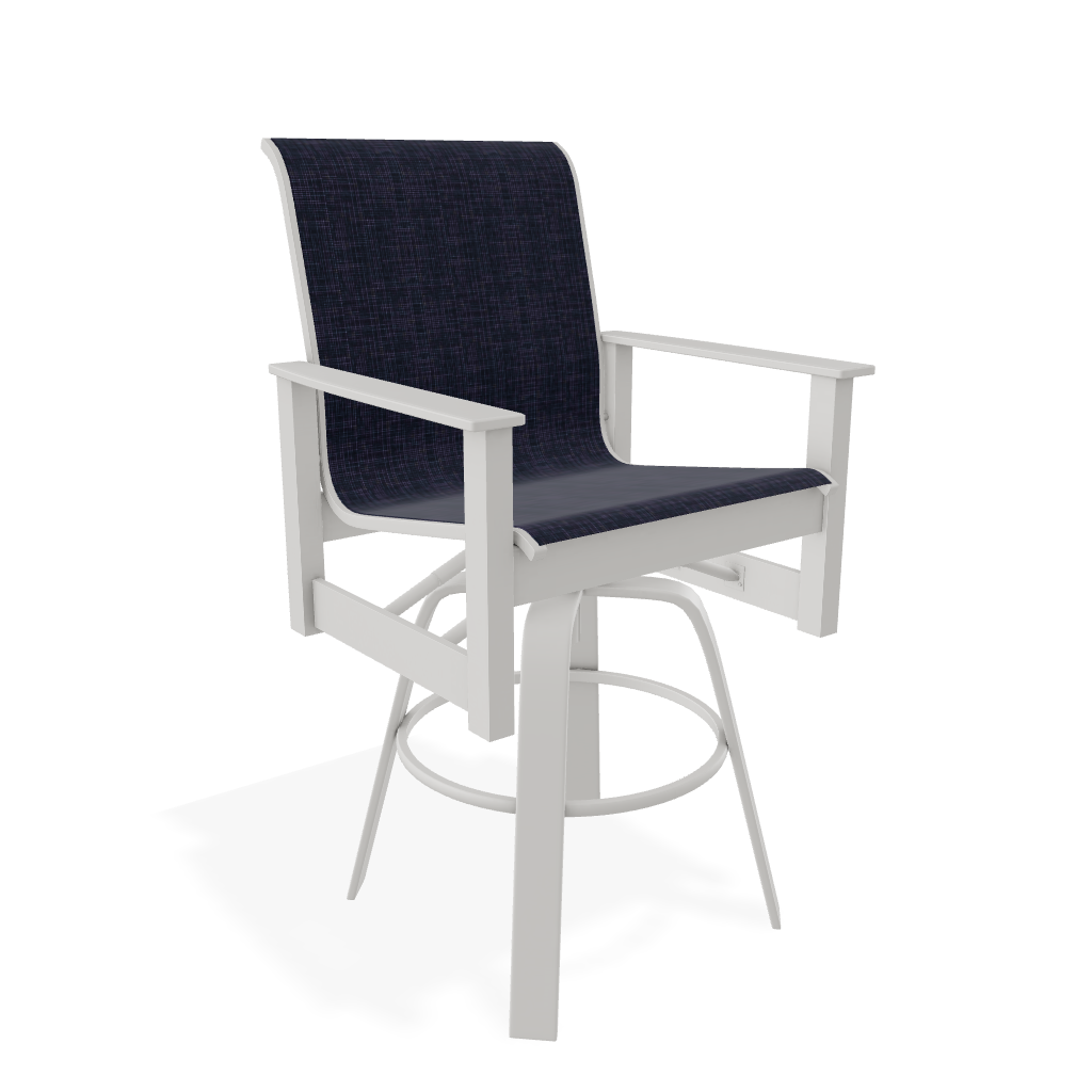 Telescope Leeward MGP Sling Swivel Barstool 959621501 - Snow / Navy
