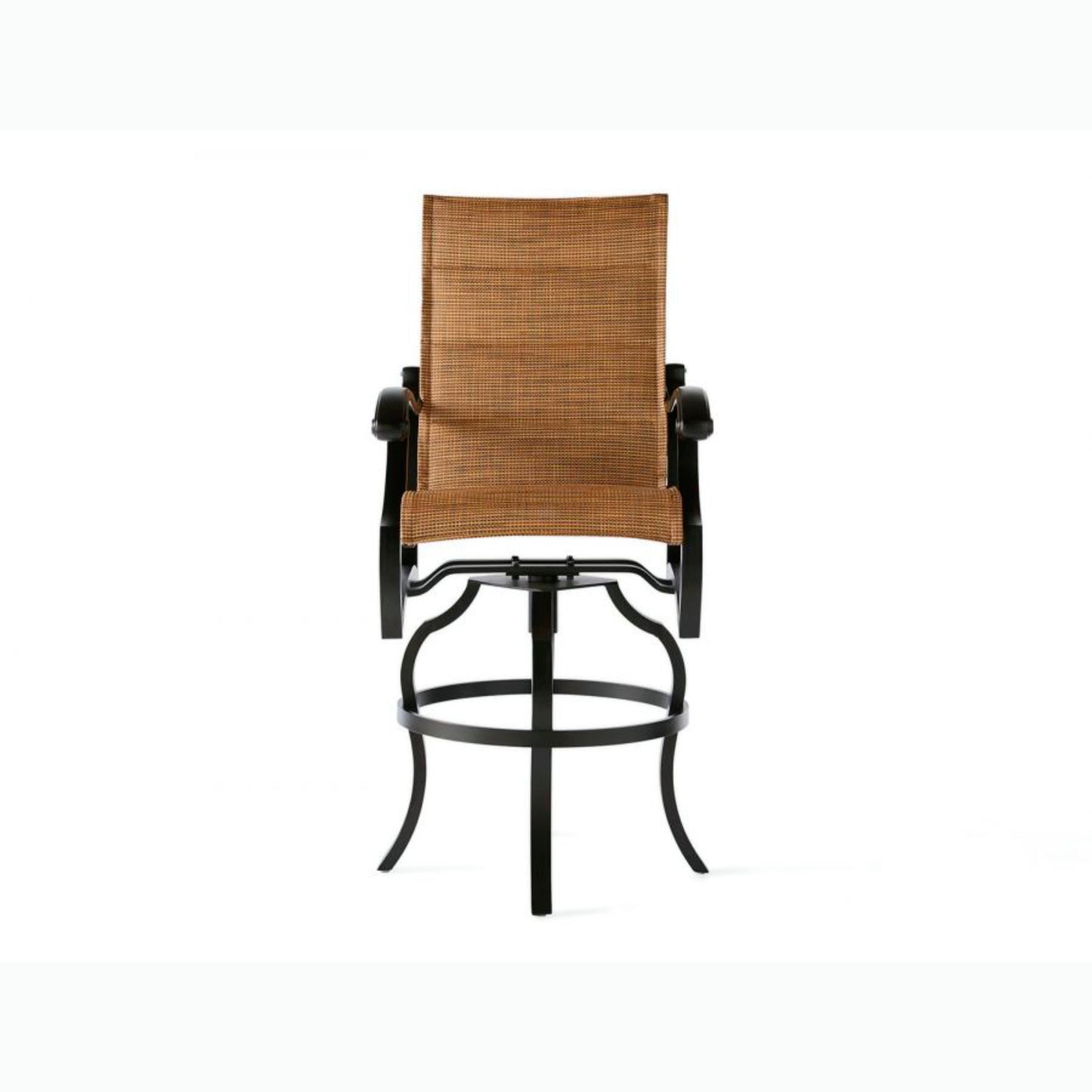 Mallin Volare Padded Sling Swivel Bar Stool VO-370 - Autumn Rust / Elevation Stone