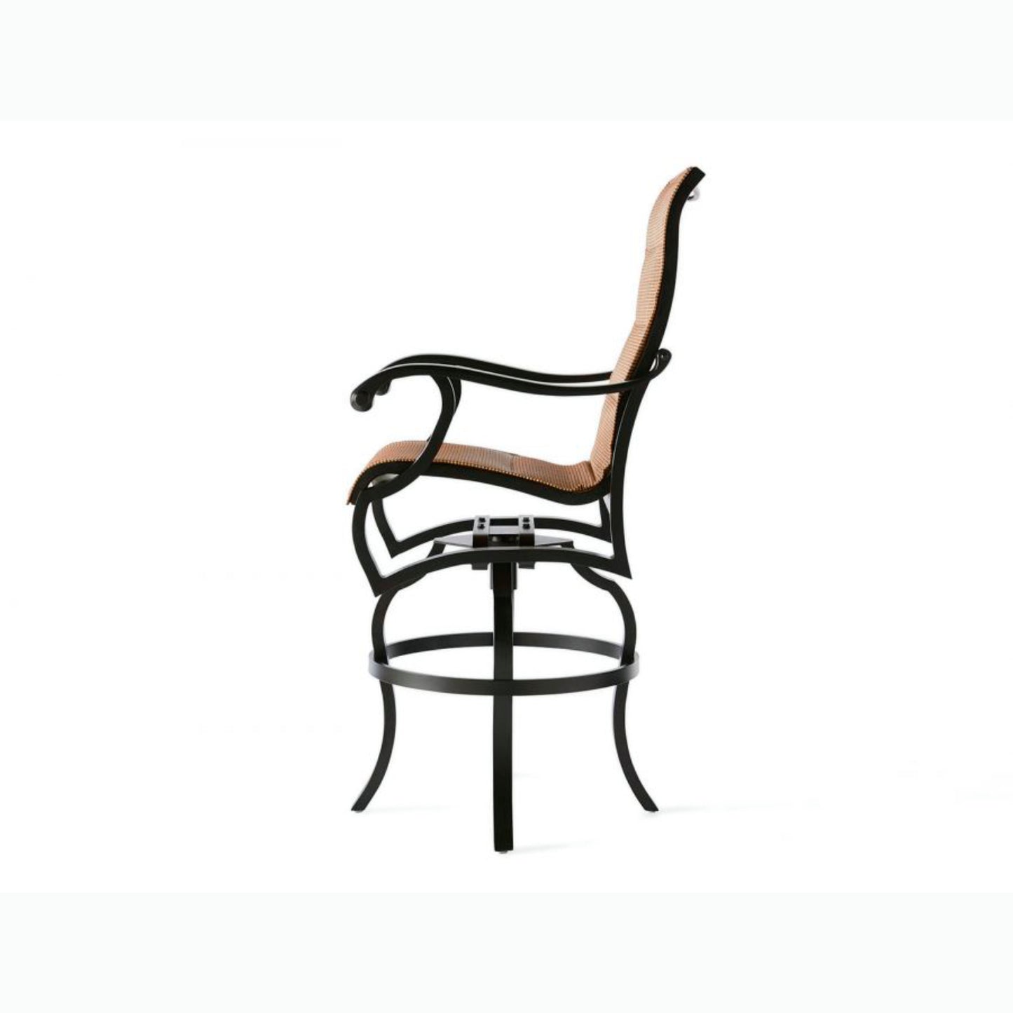 Mallin Volare Padded Sling Swivel Bar Stool VO-370 - Autumn Rust / Elevation Stone