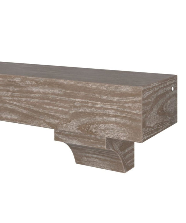 Pearl Mantels 60" Shenandoah Wood Fireplace Mantel Shelf with Corbels 412-60-09 - Farmhouse (Display Model)