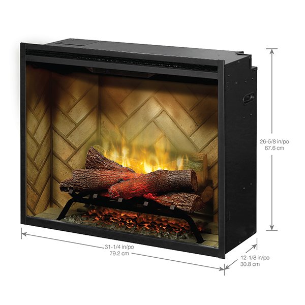 30" Dimplex Revillusion® Electric Fireplace Herringbone 500002388
