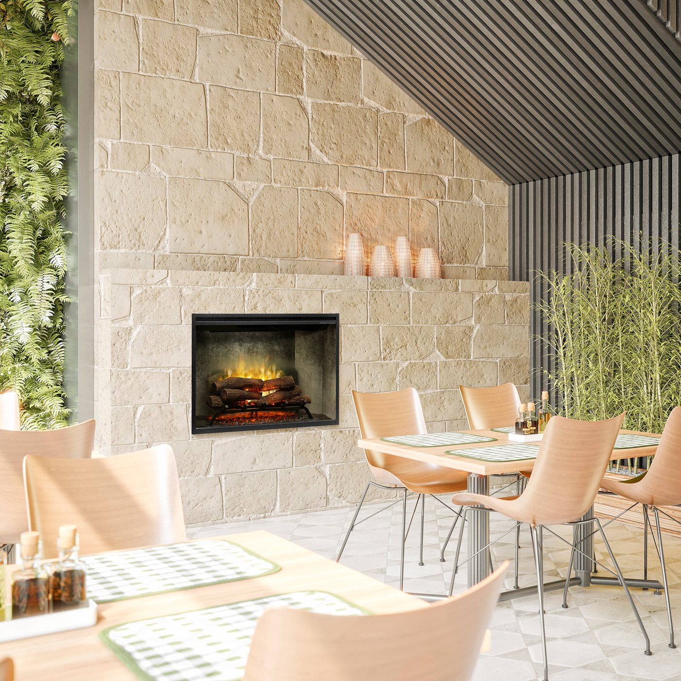 36" Dimplex Revillusion® Electric Fireplace Weathered Concrete 500002401