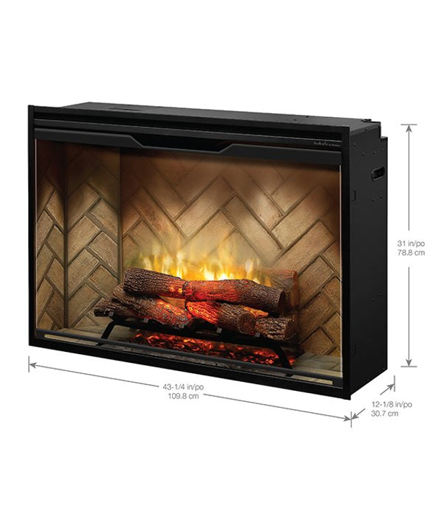 Dimplex Revillusion® 42" Electric Fireplace Herringbone REV42-HB