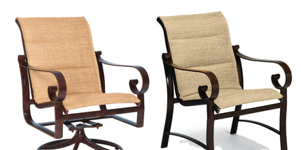 Collection image for: Outdoor Padded Sling Low Back Dining Chairs