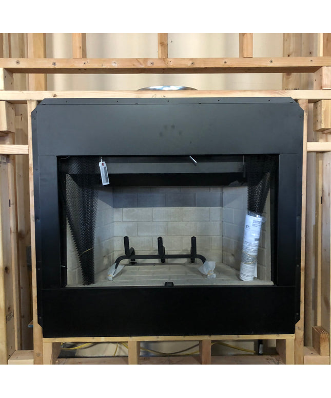 Astria 36" Craftsman Wood Burning Fireplace w/ White Stacked Refractory F0706