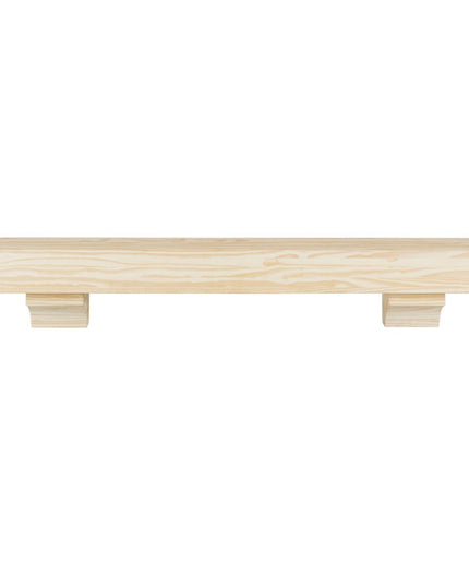 Pearl Mantels 60" Cherokee Wood Fireplace Mantel Shelf with Corbels 355-60 - Unfinished