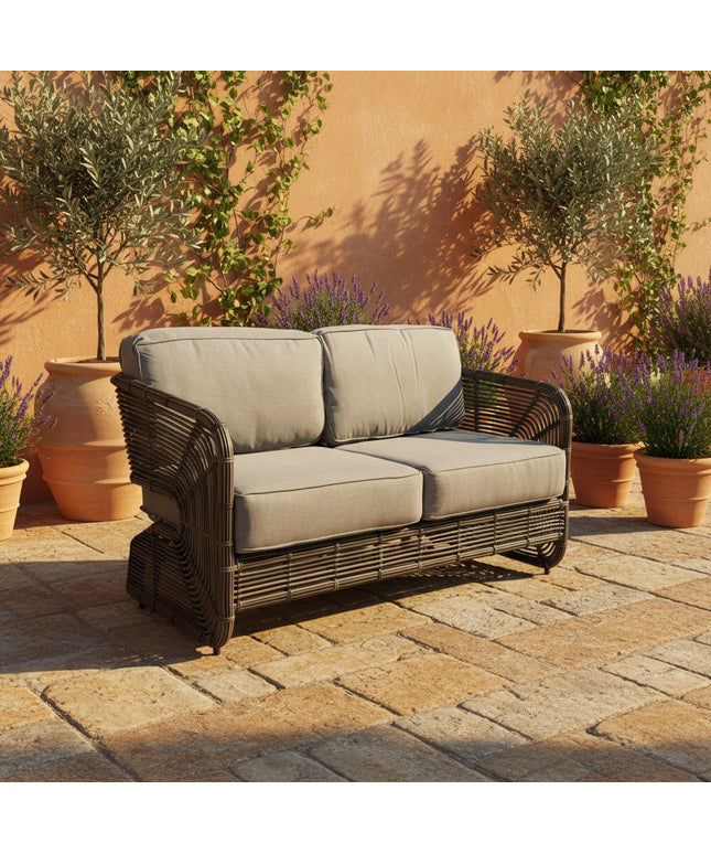 Woodard Carver Cushion Love Seat S675021WL - Sonnet Gray