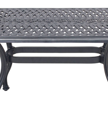 Darlee Series 60 21"W x 42"D x 21"H Rectangle Cast Aluminum Coffee Table 201060-B - Antique Bronze