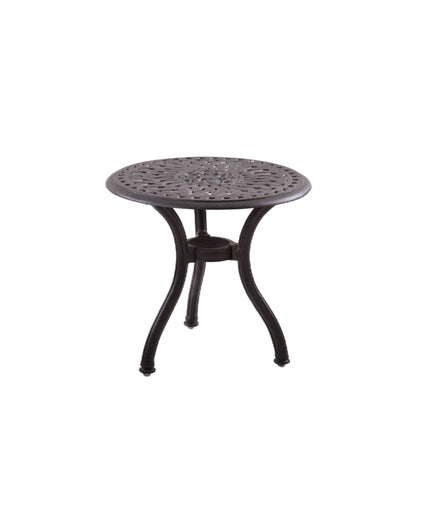 Darlee Series 60 22"Diameter x 21"H Round Cast Aluminum End Table 201060-R - Antique Bronze