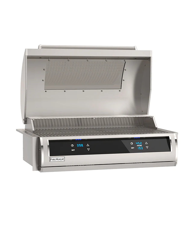 FireMagic 30 Inch Built In Electric Grill With Window and Dual Control EL500i-4Z1E-W