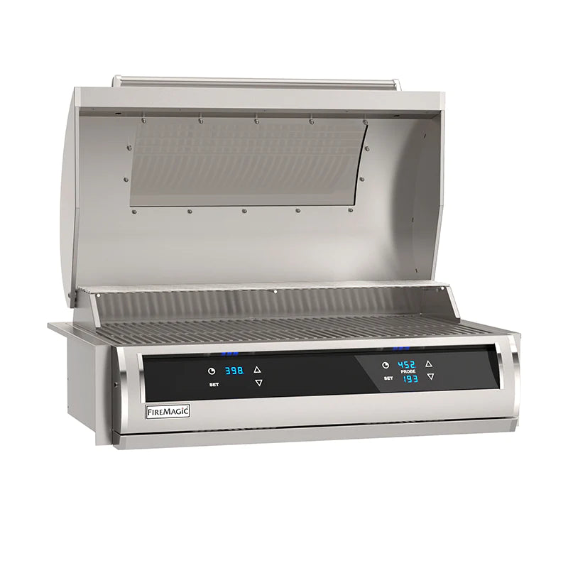 FireMagic 30 Inch Built In Electric Grill With Window and Dual Control EL500i-4Z1E-W
