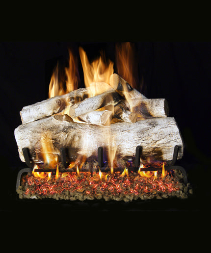 24" Real Fyre Mountain Birch Gas Log Set with Remote Ignition